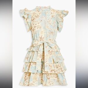 ULLA JOHNSON
Lulua tiered printed cotton-poplin mini dress